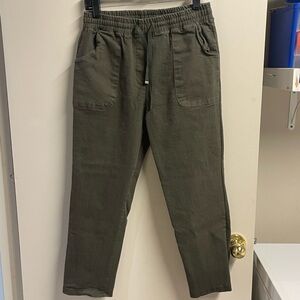 Oak & Fort cropped olive pants